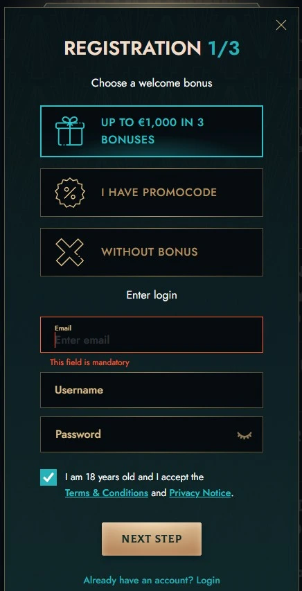 Comment créer un nouveau compte sur Dolly Casino ?