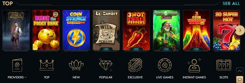 Jeux de casino en ligne